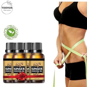 BlissBlue™️ GINGER ESSENTIAL BELLY DRAINAGE OIL FOR MALE AND FEMALE (Pack of 5)